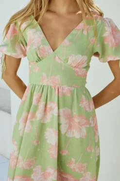 Blossom Season Maxi Dress Green
