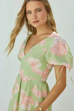 Blossom Season Maxi Dress Green