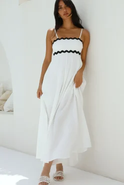 Blowing Away Maxi Dress White