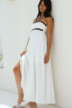 Blowing Away Maxi Dress White
