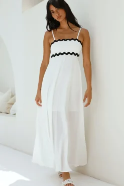 Blowing Away Maxi Dress White