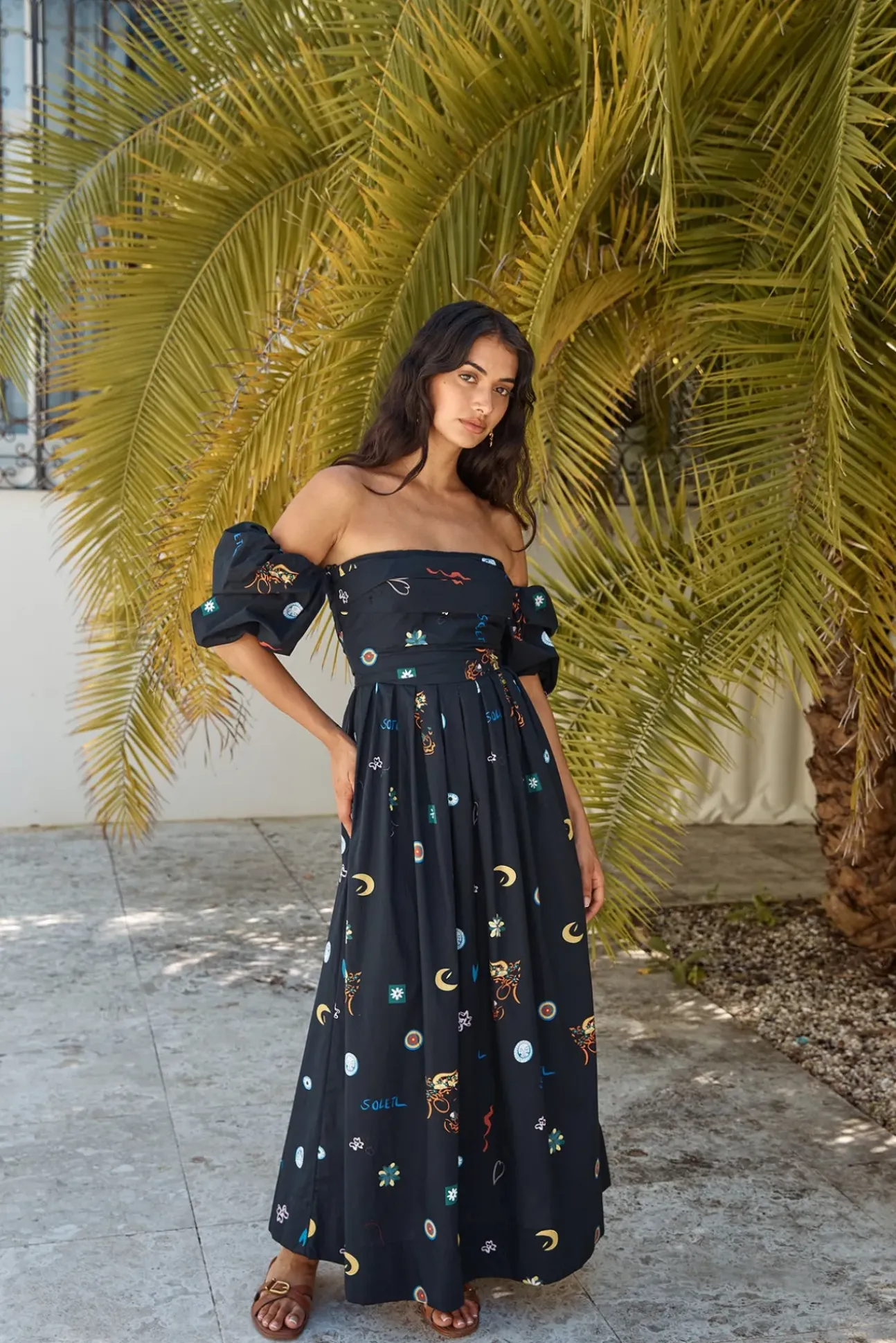 Bonnie Off Shoulder Maxi Dress Black