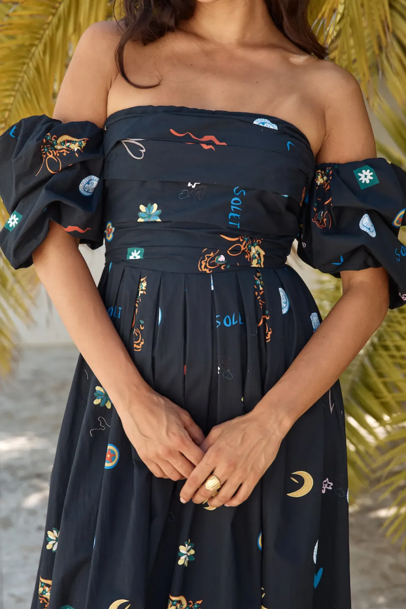 Bonnie Off Shoulder Maxi Dress Black
