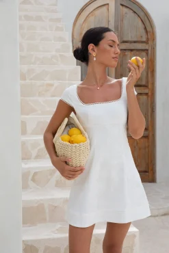 Bon Voyage Mini Dress Cream