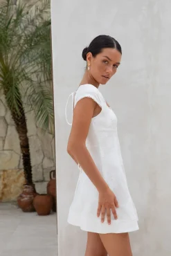 Bon Voyage Mini Dress Cream