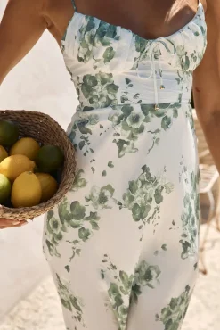 Botanical Dream Midi Dress Green