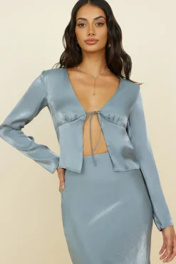 Bouquet of Flowers Top Grey