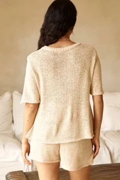 Breakfast In Bed Knit Set Beige