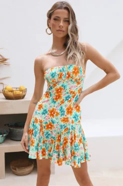 Breezy Mornings Dress Green
