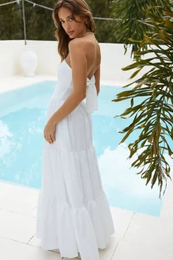 Bride To Be Strapless Maxi Dress White