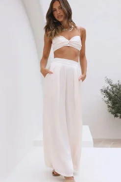 Bright Bloom Crop Top White