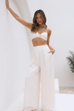 Bright Bloom Pant White