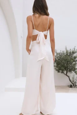 Bright Bloom Pant White