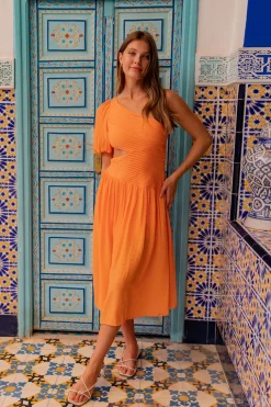 Bright Romance Maxi Dress Orange