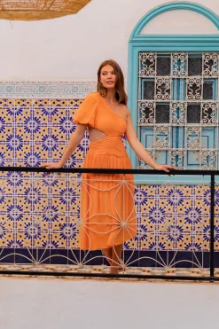 Bright Romance Maxi Dress Orange