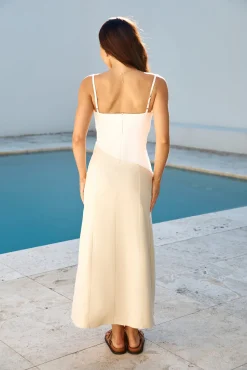 Brunch Date Midi Dress Beige