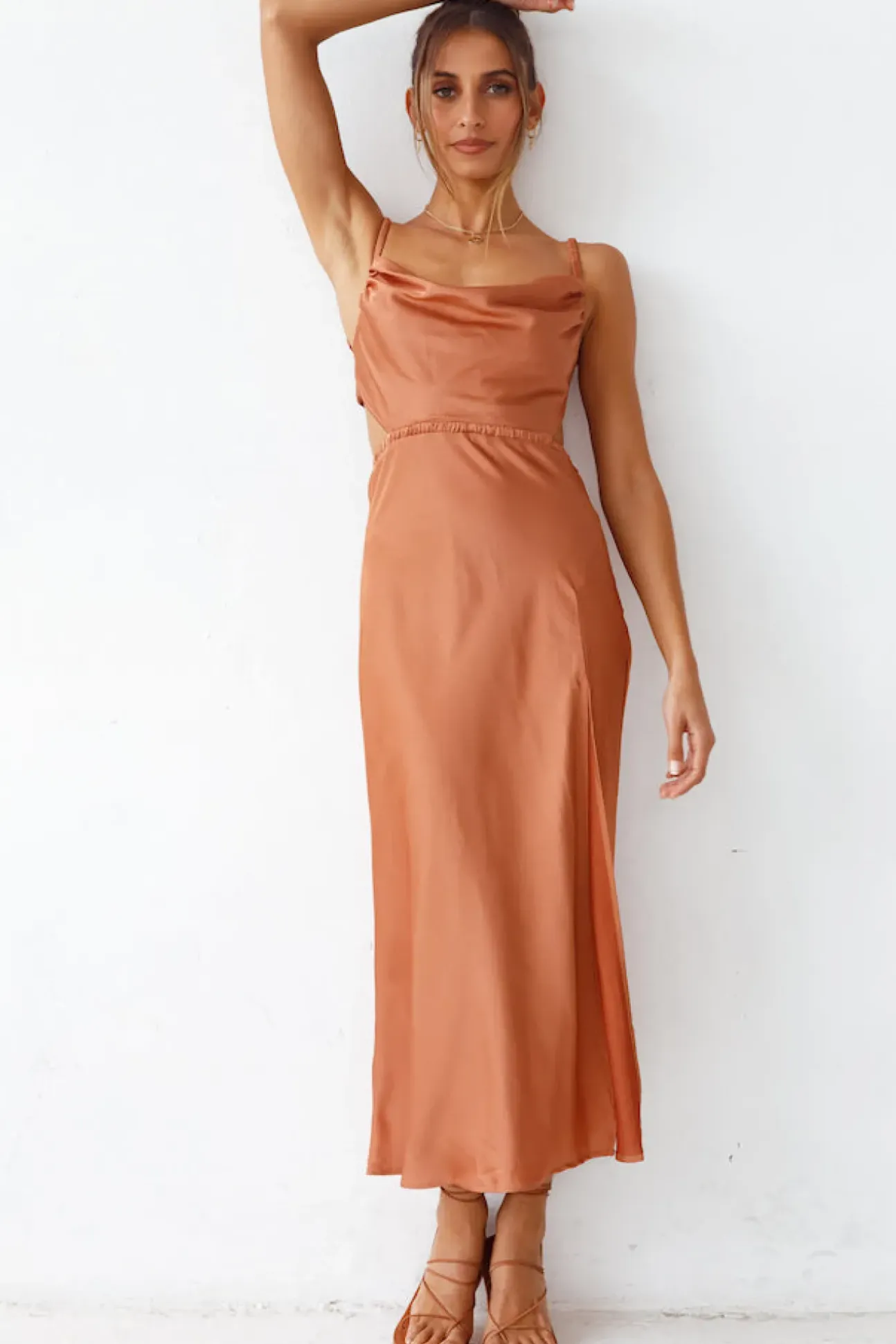 Burning Stars Maxi Dress Rust