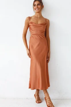 Burning Stars Maxi Dress Rust