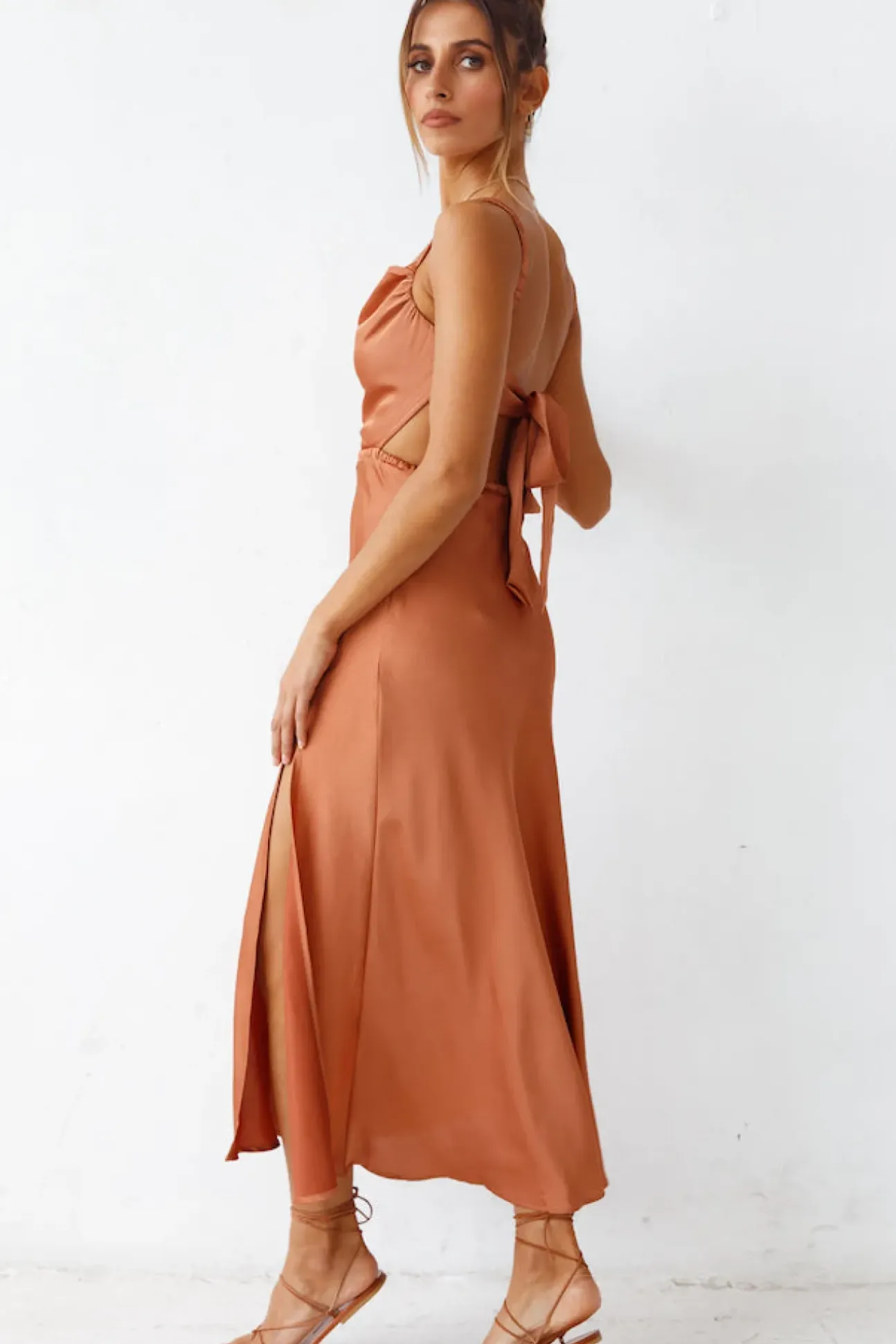 Burning Stars Maxi Dress Rust