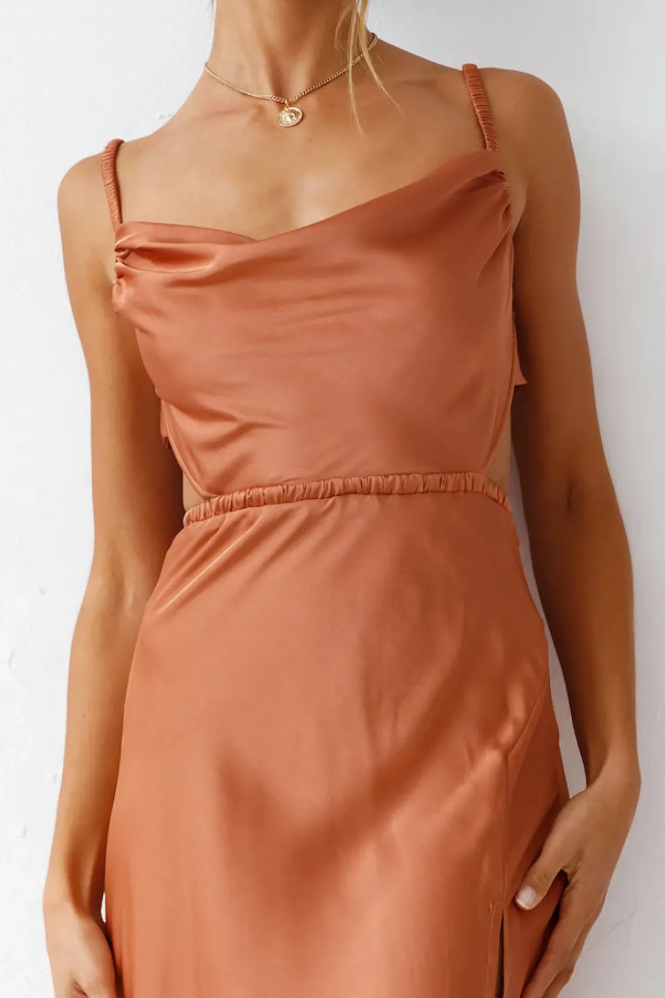 Burning Stars Maxi Dress Rust