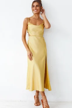 Burning Stars Maxi Dress Yellow