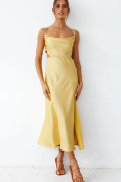 Burning Stars Maxi Dress Yellow