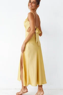 Burning Stars Maxi Dress Yellow