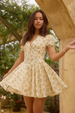 Butter Cup Mini Dress yellow