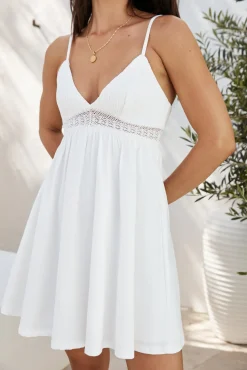 Butter Me Up Mini Dress White