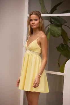 Butter Me Up Mini Dress Yellow