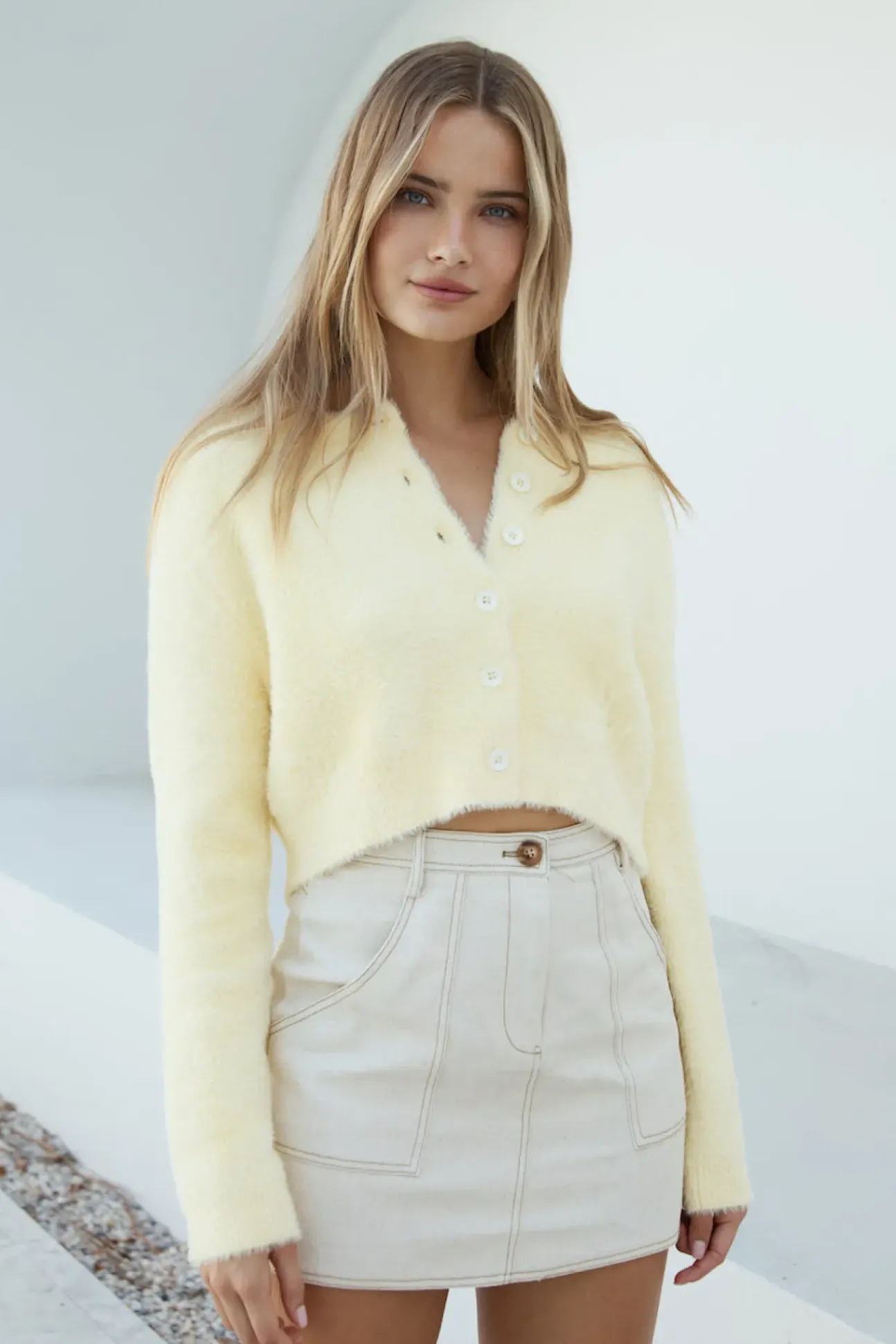 By The Fire Cardigan Yellow