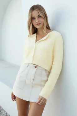 By The Fire Cardigan Yellow
