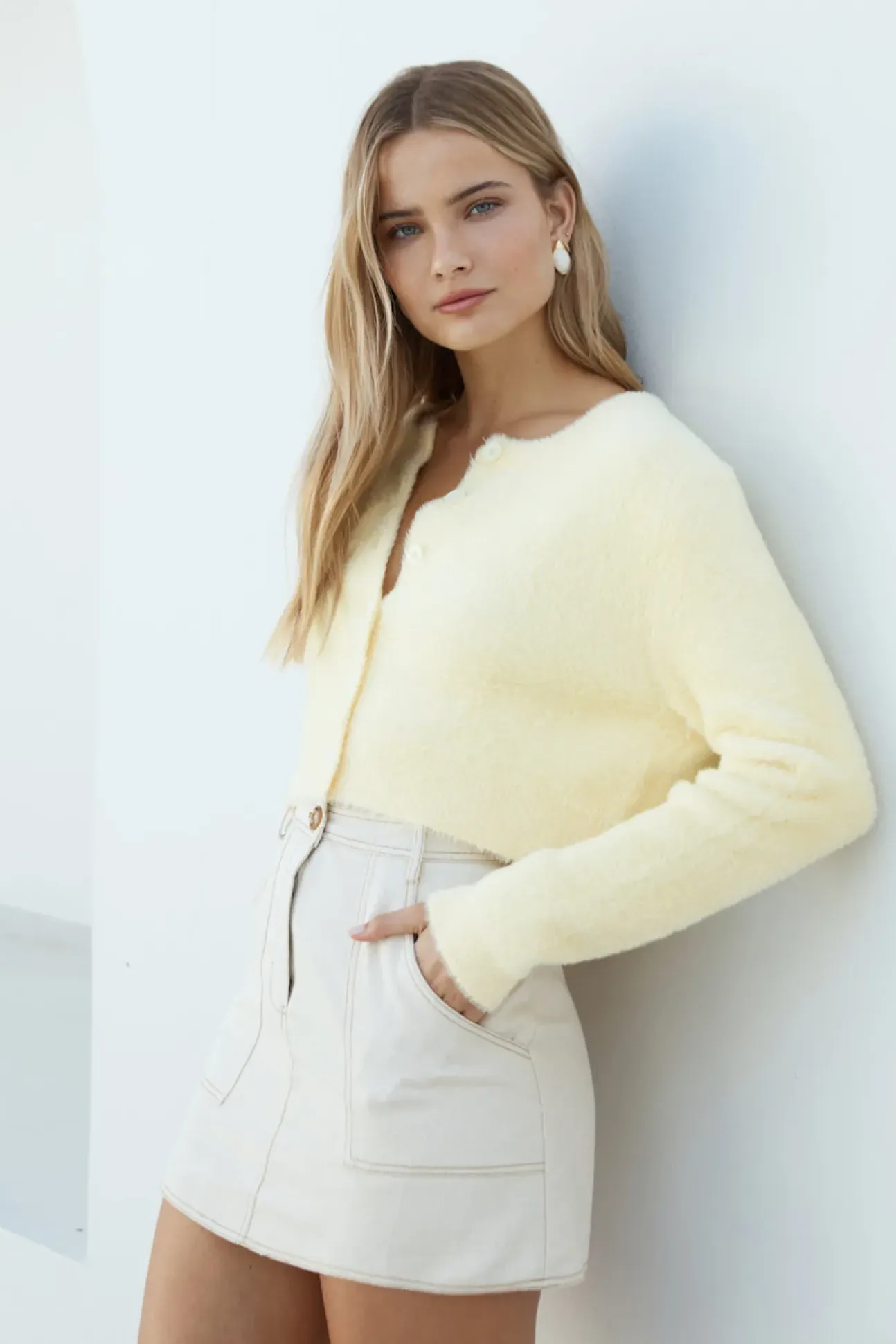 By The Fire Cardigan Yellow