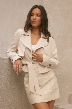 Cali Crop Jacket Cream
