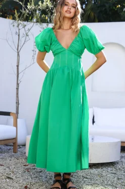Careful Thinking Maxi Dress Green