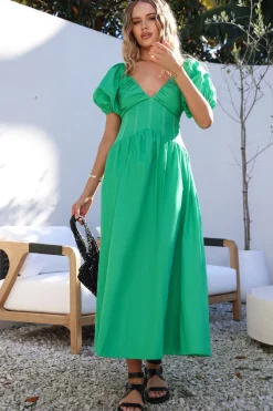 Careful Thinking Maxi Dress Green