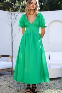 Careful Thinking Maxi Dress Green