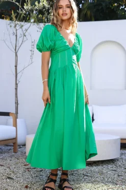 Careful Thinking Maxi Dress Green