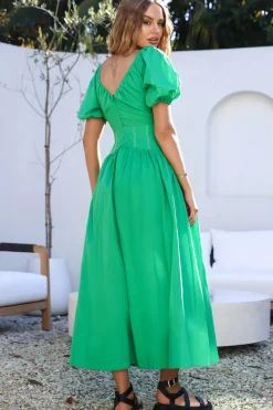 Careful Thinking Maxi Dress Green