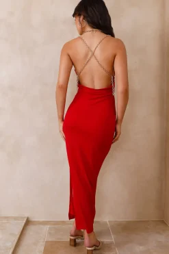 Caribbean Breeze Maxi Dress Red
