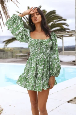 Chasing The Wind Dress Green