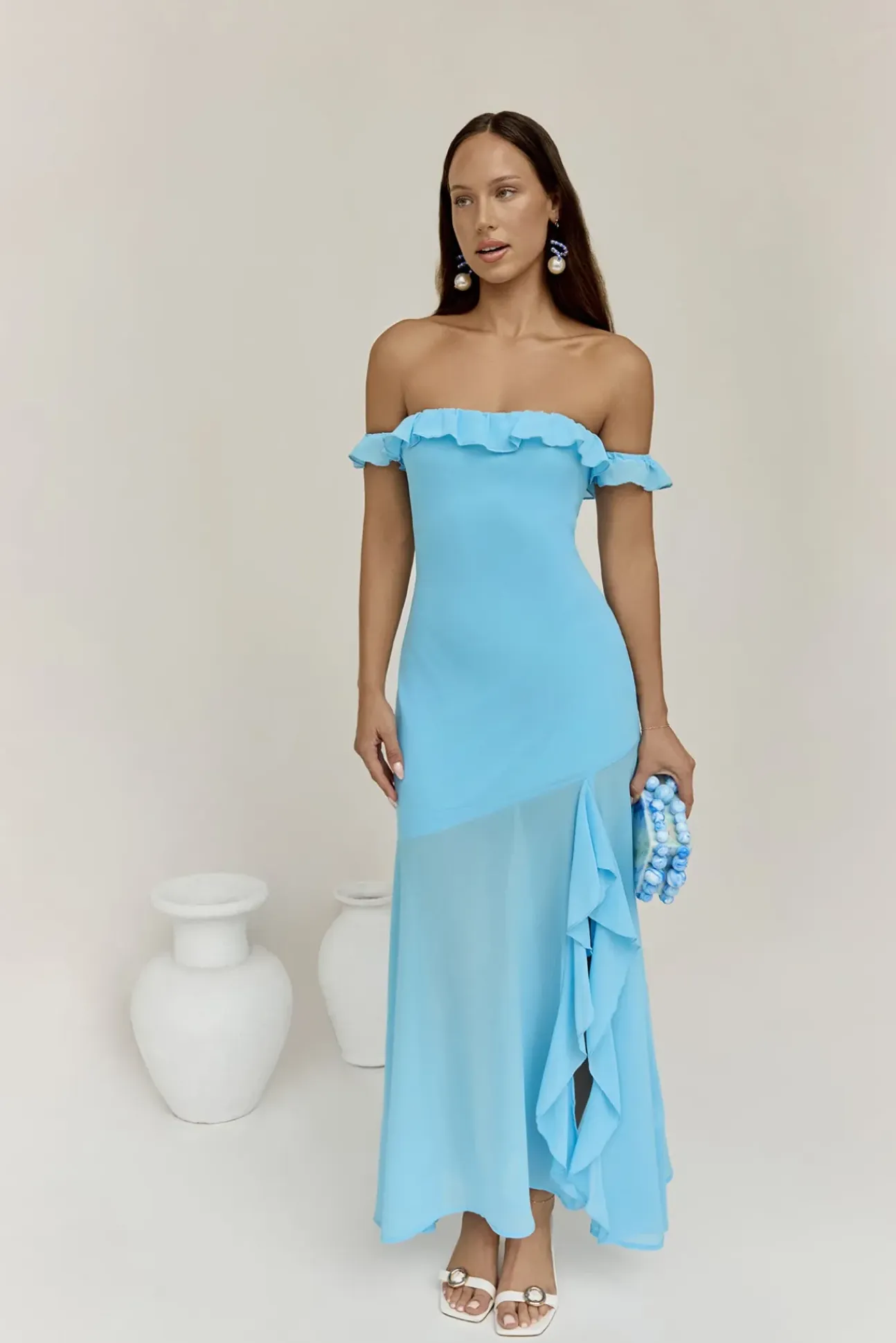Chasing Waves Maxi Dress Blue