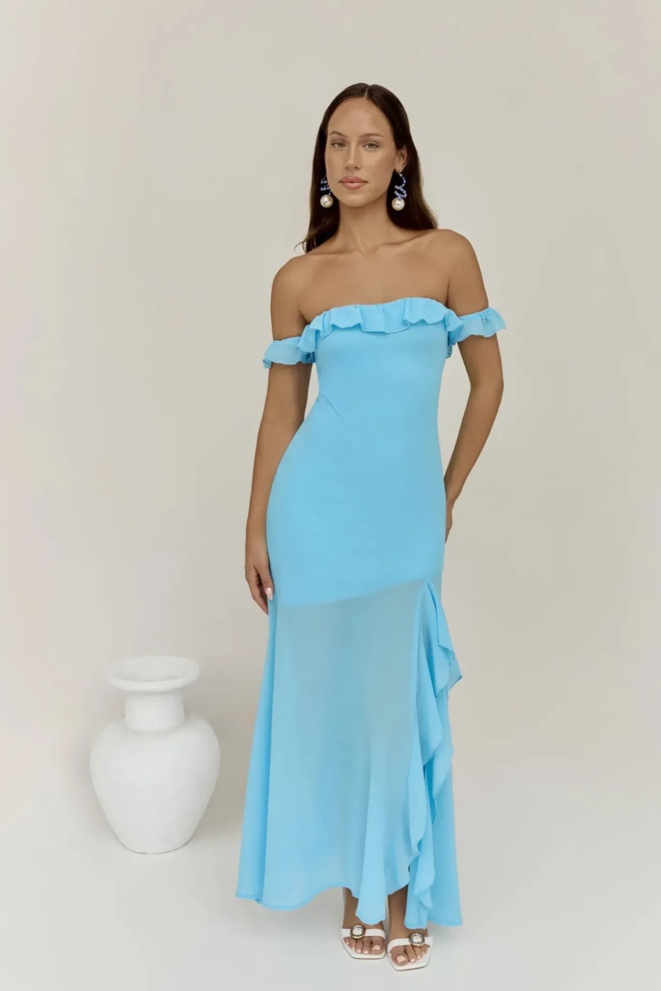 Chasing Waves Maxi Dress Blue