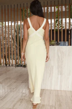 Checked Out Maxi Dress Yellow
