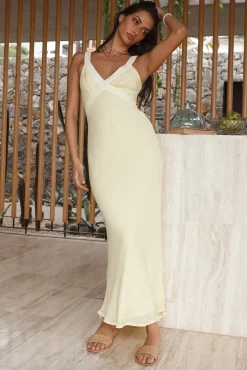 Checked Out Maxi Dress Yellow