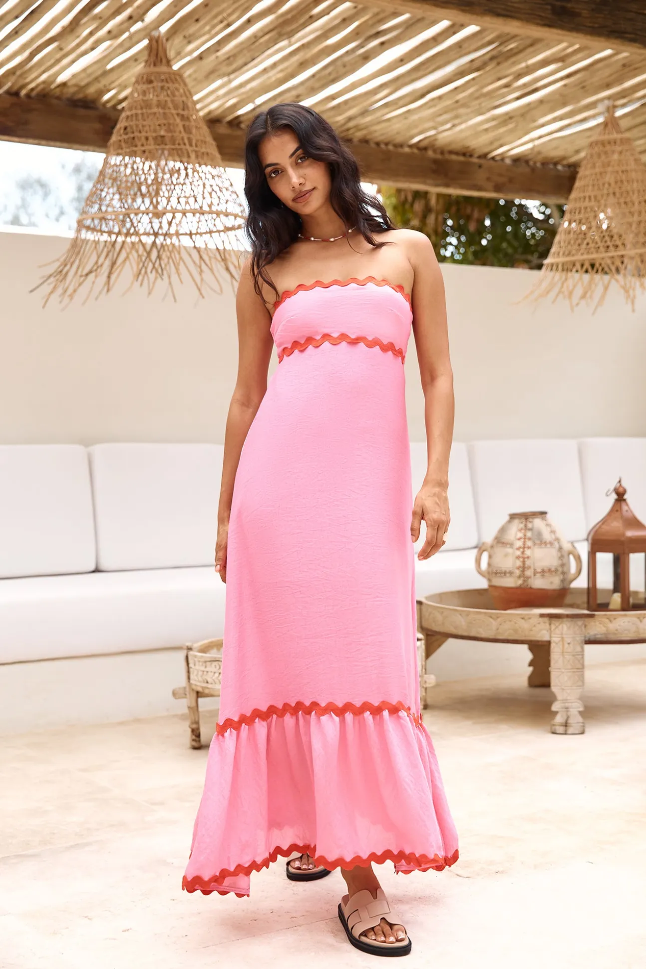 Cherry On Top Maxi Dress Pink