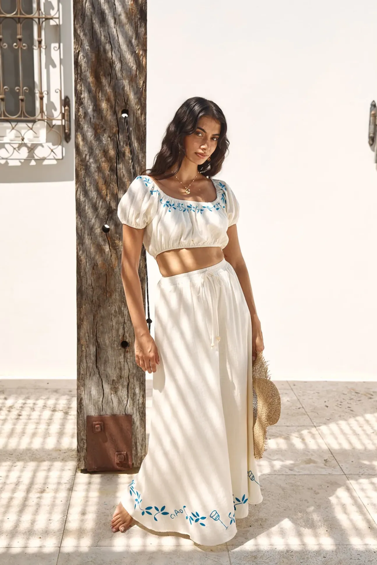 Ciao Bella Maxi Skirt Beige