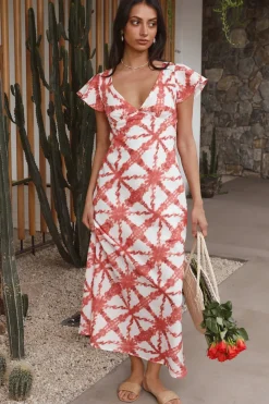 Citrus and Spice Maxi Dress Orange