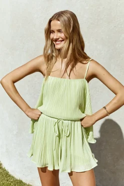 Citrus Breeze Mini Dress Green
