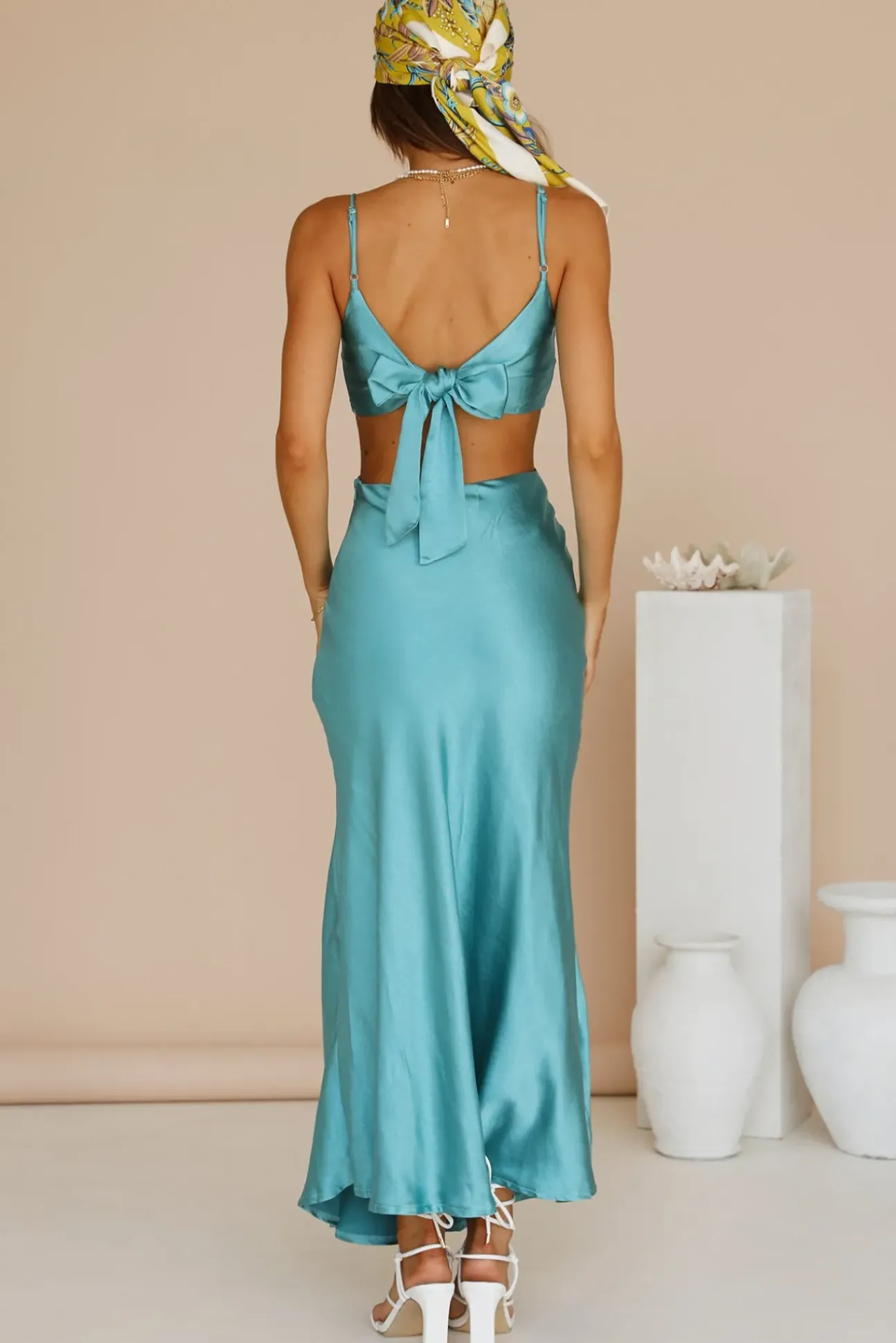 City Sunset Maxi Dress Aqua